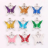 Butterfly Spacer Charm Beads Pendants L1561 24pcs 17x15.2mm