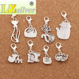 Tibetan Silver Cat Basket Clasp European Lobster Trigger Clip