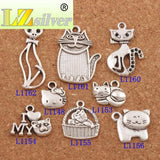 Tibetan Silver Cat Basket Clasp European Lobster Trigger Clip