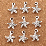 40pcs Dot Soft Sea Star Charm Beads 12.7x16.2mm Tibetan Silver Pendants DIY