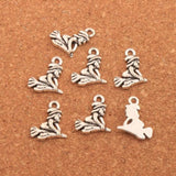 55pcs Witch On Broom Spacer Charm Beads Tibetan Silver Pendants L118