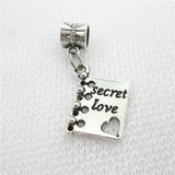 20pcs Secret Love Book Charms European Beads DIY Bracelet