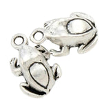 30pcs Tibetan Silver 3D Frog Charms Bead Pendants Jewelry