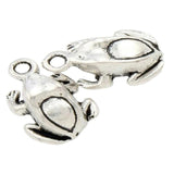 30pcs Tibetan Silver 3D Frog Charms Bead Pendants Jewelry