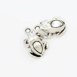 30pcs Tibetan Silver 3D Frog Charms Bead Pendants Jewelry