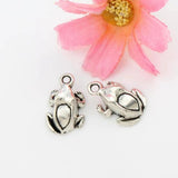 30pcs Tibetan Silver 3D Frog Charms Bead Pendants Jewelry