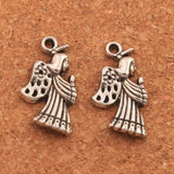 30Pcs Angel Flower Wings Spacer Charm Beads Tibetan Silver Pendants L102