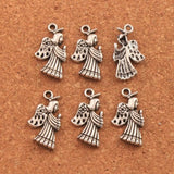 30Pcs Angel Flower Wings Spacer Charm Beads Tibetan Silver Pendants L102