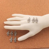 30Pcs Angel Flower Wings Spacer Charm Beads Tibetan Silver Pendants L102