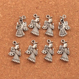 30Pcs Angel Flower Wings Spacer Charm Beads Tibetan Silver Pendants L102