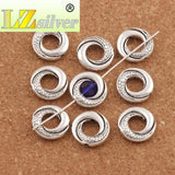 Twist Dots Bead Frame Charm Pendant Jewelry 20Pcs