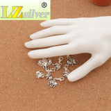Tibetan Silver Elephant Clasp Charm Beads 14Pcs