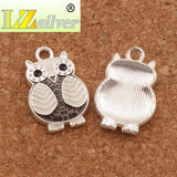 Enamel Owl Charm Beads 10pcs Plated Pendants Jewelry DIY