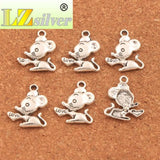 50Pcs Love Heart Mouse Mice Spacer Charm Beads