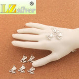50Pcs Love Heart Mouse Mice Spacer Charm Beads