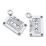 15Pcs Music Cassette Tape Spacer Charm Beads Pendants