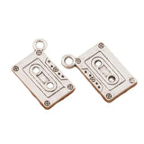 15Pcs Music Cassette Tape Spacer Charm Beads Pendants