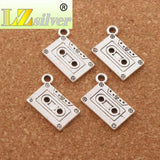 15Pcs Music Cassette Tape Spacer Charm Beads Pendants