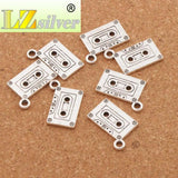 15Pcs Music Cassette Tape Spacer Charm Beads Pendants