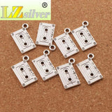 15Pcs Music Cassette Tape Spacer Charm Beads Pendants