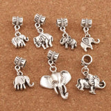 Mixed Elephant Pendant Dangle Tibetan Silver Beads