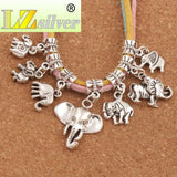 Mixed Elephant Pendant Dangle Tibetan Silver Beads