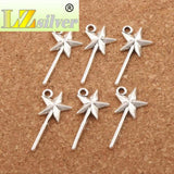 Magic Wand Charm Beads 50pcs Zinc Alloy Pendants Jewelry DIY L292
