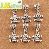 Skull Big Hole Beads 25.1x12.9mm 18pcs for Bracelets DIY B975