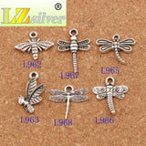 Bee Dragonfly Insect Charm Beads 24pcs Pendant for DIY Jewelry