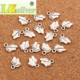 80Pcs Baby Feet Spacer Charm Beads Tibetan Silver Jewelry Finding L451
