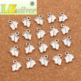 80Pcs Baby Feet Spacer Charm Beads Tibetan Silver Jewelry Finding L451