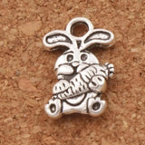 Easter Bunny Carrot Rabbit Charm Beads Zinc Alloy Pendants Jewelry