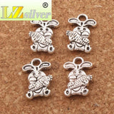 Easter Bunny Carrot Rabbit Charm Beads Zinc Alloy Pendants Jewelry