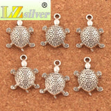 Turtle Tortoise Sea Animal Charm Beads Tibetan Silver 30Pcs