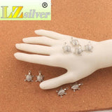 Turtle Tortoise Sea Animal Charm Beads Tibetan Silver 30Pcs