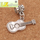Acoustic Guitar Charm Beads Tibetan Silver 12pcs B291