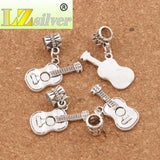 Acoustic Guitar Charm Beads Tibetan Silver 12pcs B291