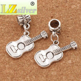 Acoustic Guitar Charm Beads Tibetan Silver 12pcs B291