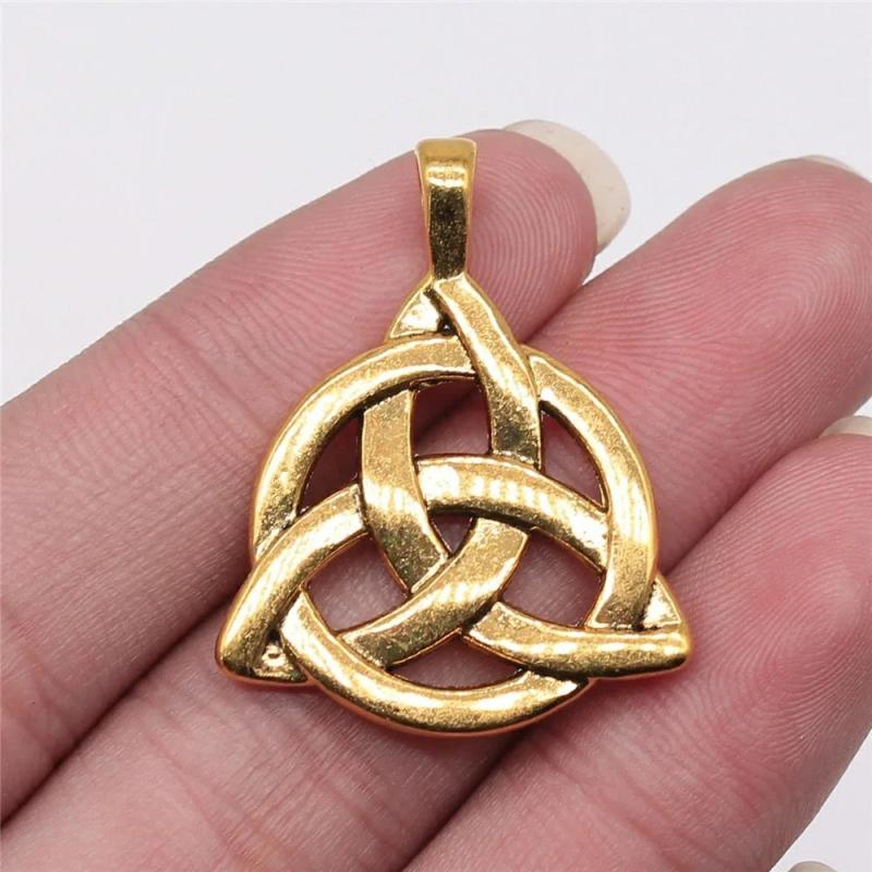 10pcs Antique Triquetra Symbol Charms for Jewelry Making