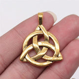10pcs Antique Triquetra Symbol Charms for Jewelry Making
