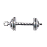 10pcs Antique Silver Barbell Charms For Earring Making B13564
