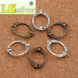Oval Frame Charm Beads 19.2x14.4mm 30pcs Zinc Alloy/Bronze Pendants