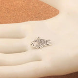 40pcs Tibetan Silver Flounder Fish Animals Charms Pendants Jewelry Finding