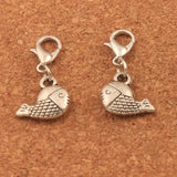 15pcs Big Head Fish Clasp Charm Beads 25.9x12.4mm
