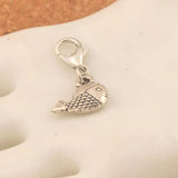 15pcs Big Head Fish Clasp Charm Beads 25.9x12.4mm