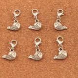 15pcs Big Head Fish Clasp Charm Beads 25.9x12.4mm