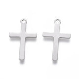 20pcs Cross Charms Stainless Steel Pendants for DIY Jewelry Making