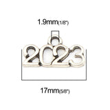 50 Pcs Year Number Anniversary Pendant DIY Jewelry Accessories