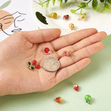 10Pcs 3D Fruits Charms Alloy Enamel Pendants For DIY Jewelry