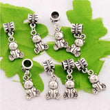20pcs Bear Charm Beads Dangle for European Bracelets DIY B070
